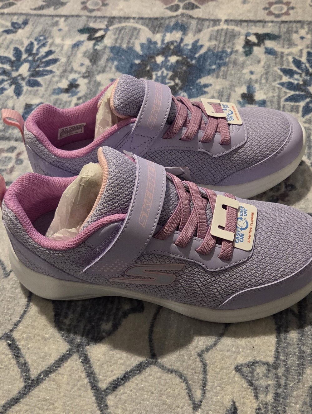 Skechers Girls' Lilac Adaptive Closure Sneakers - Picture 4 of 7